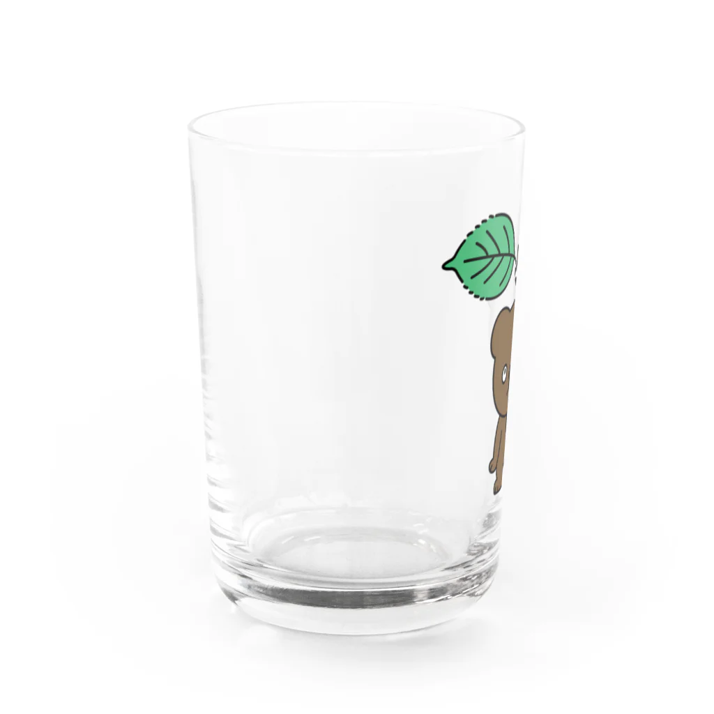 イラスト MONYAAT のこぐまとスズメと雨のしずく Water Glass :left