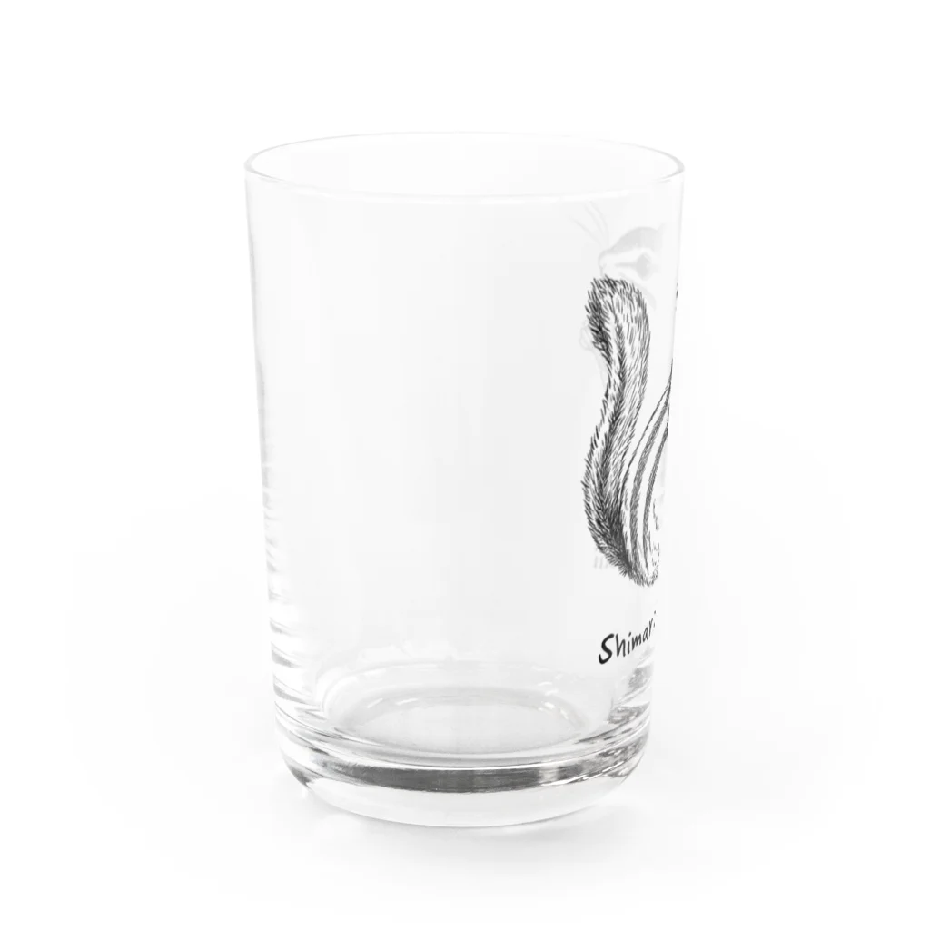 yuigraphicのシマリスかわいい Water Glass :left