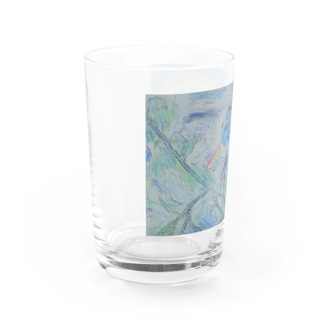 癒やし隊の鳥（青い鳥) Water Glass :left