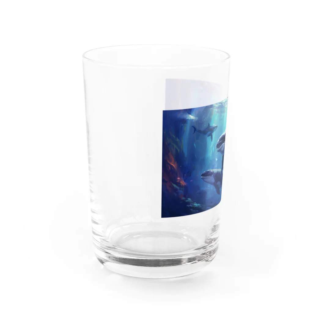 soeluのシャチと深海 Water Glass :left