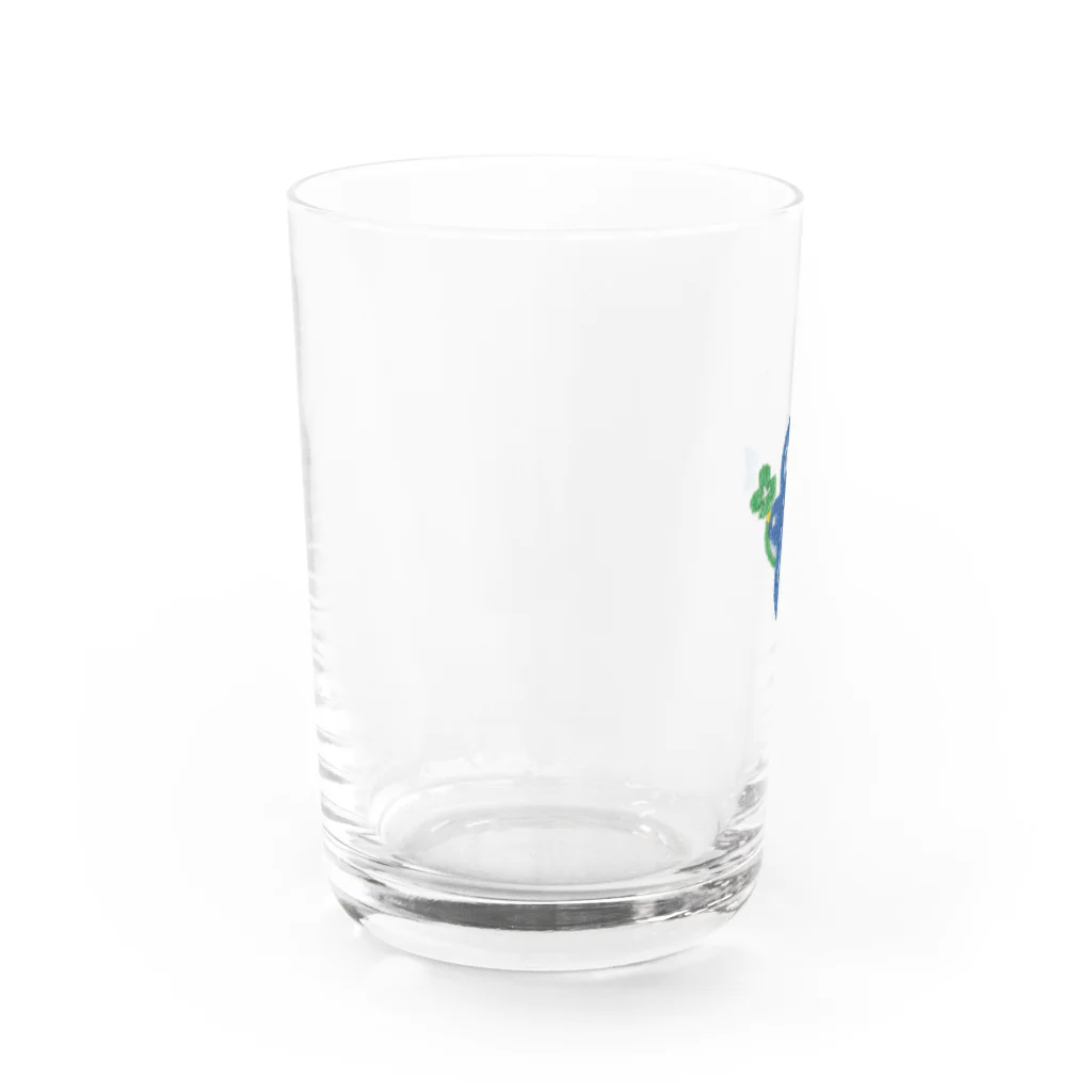 Rico accessoriesの幸せの青い鳥と四つ葉のクローバー Water Glass :left