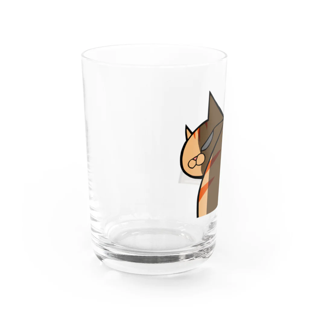 まつり猫ショップのチャトラ様 Water Glass :left