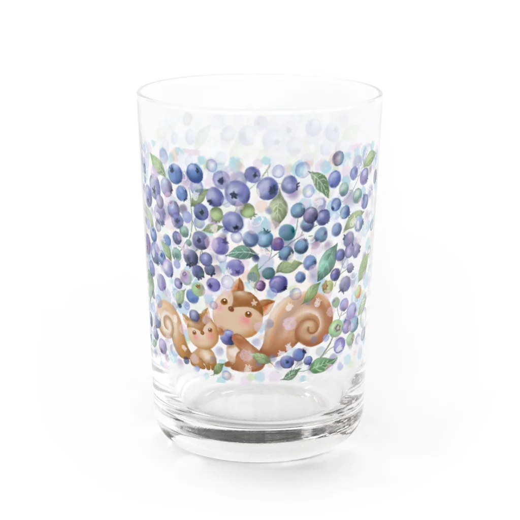 Vegefru　bouquet　　　　　　　＜ベジフルブーケ＞のりすとブルーベリー Water Glass :left