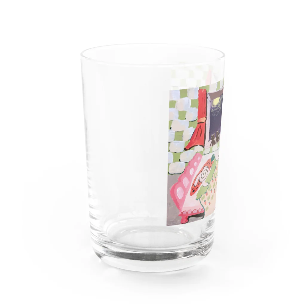 shiwon art worksのうさぎのパジャマを着て Water Glass :left