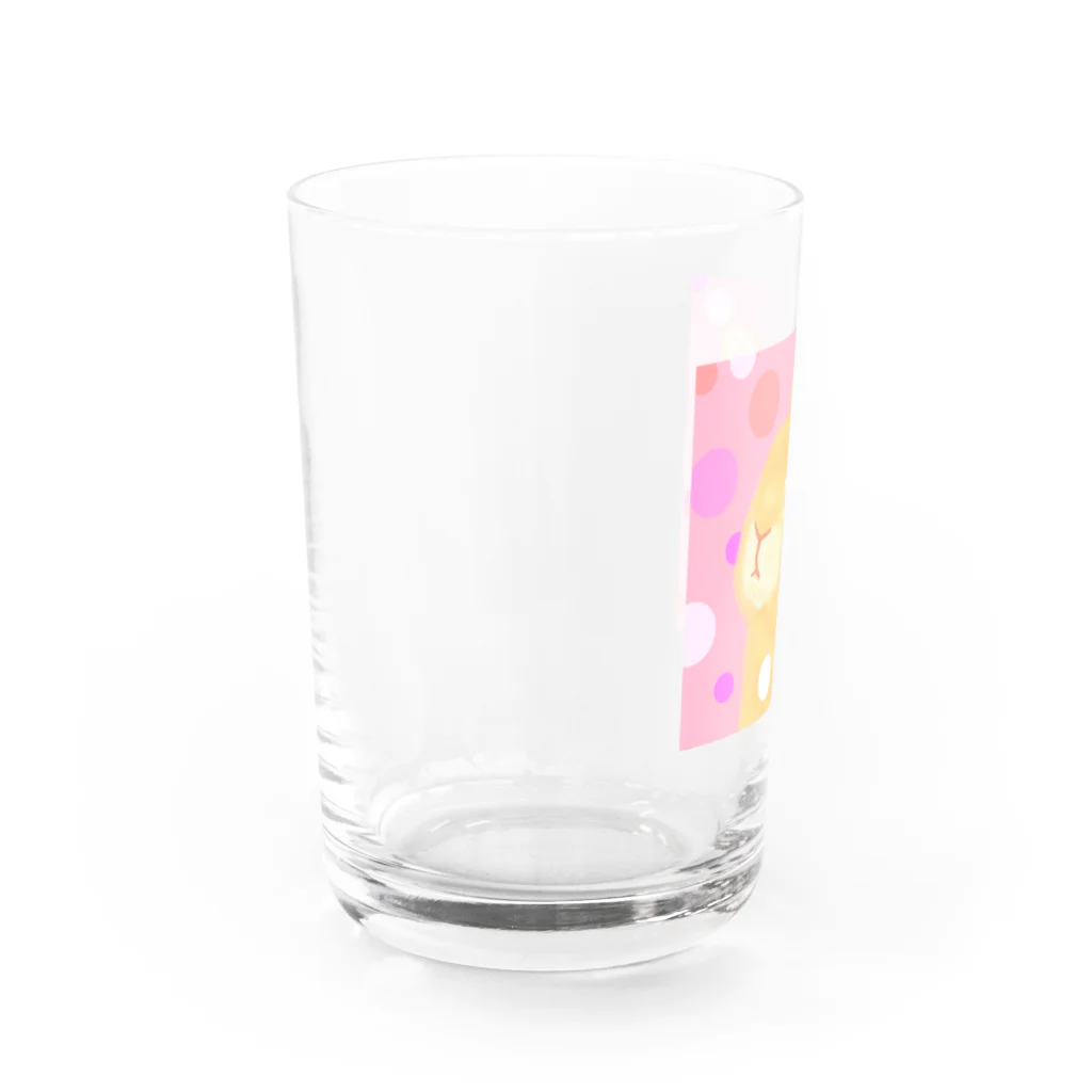 虹色PLUSのキュートな水玉うさぎちゃん Water Glass :left