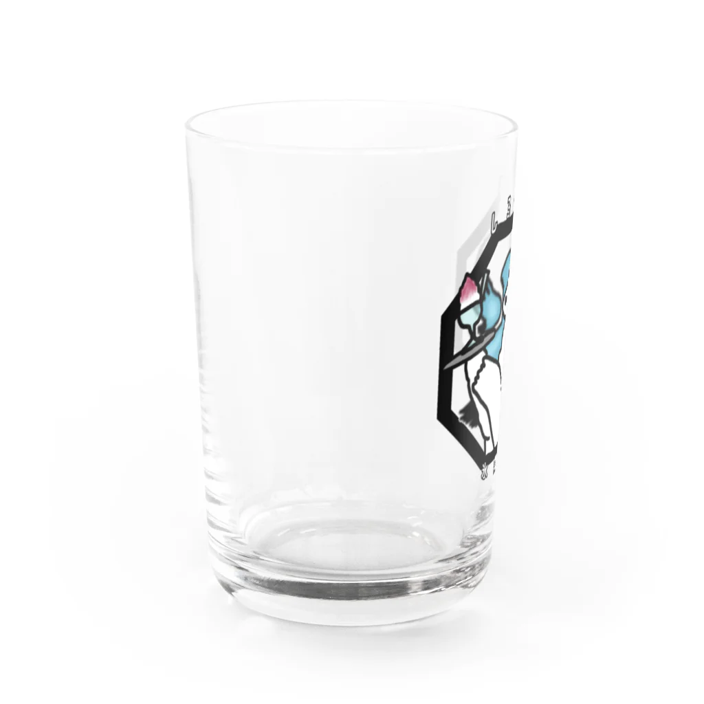 ロジローのしろくま氷菓店(八角形デザイン) Water Glass :left