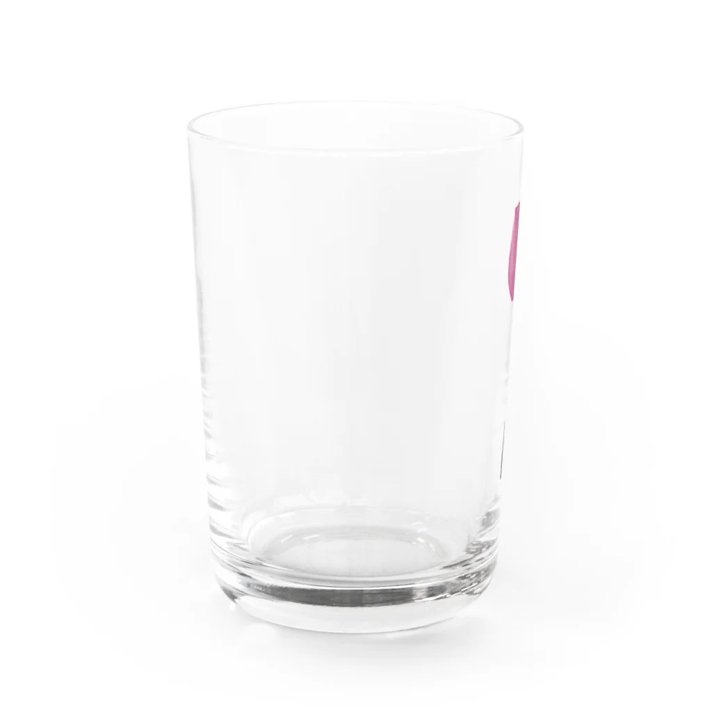 おおくわあやのピンクのチューリップ Water Glass :left