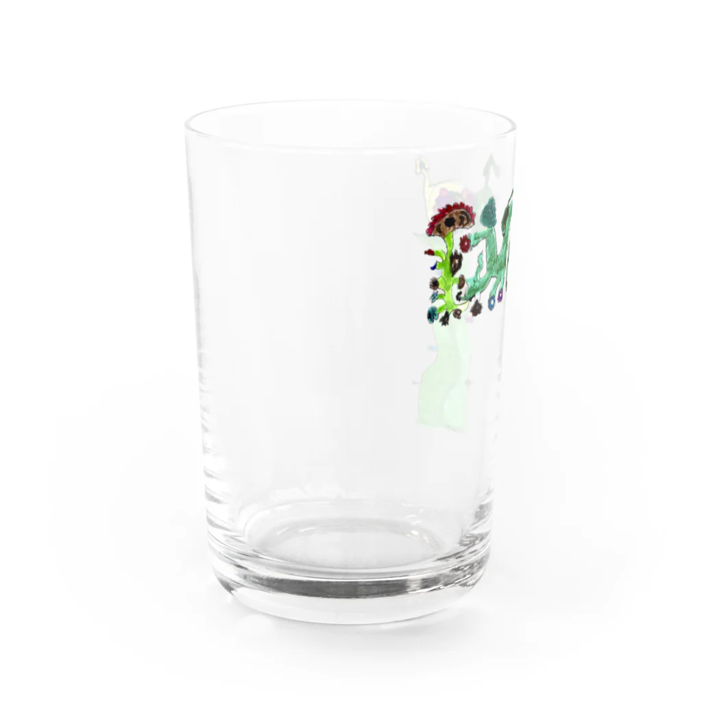 ru_machanのFlowers thinking about mess 002 Water Glass :left