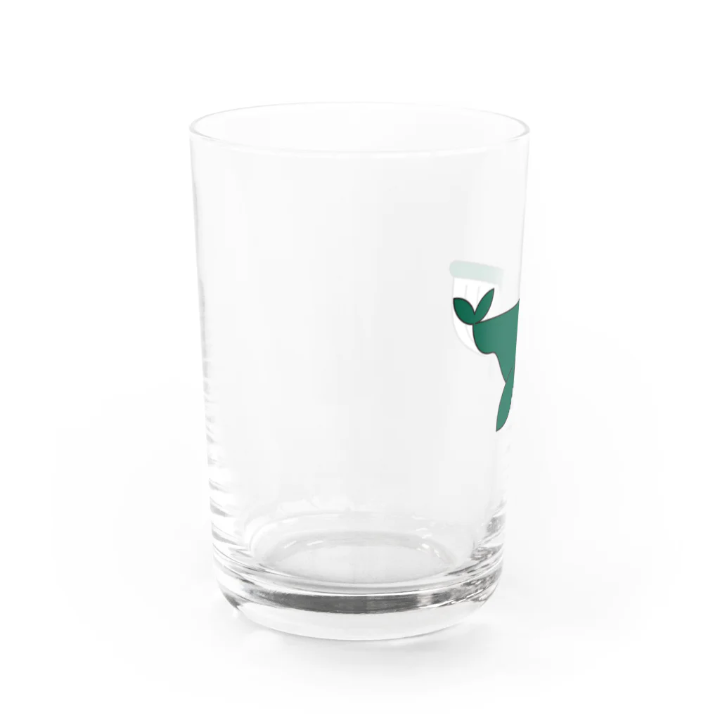 くすのき もんのおだやかなクジラ Water Glass :left