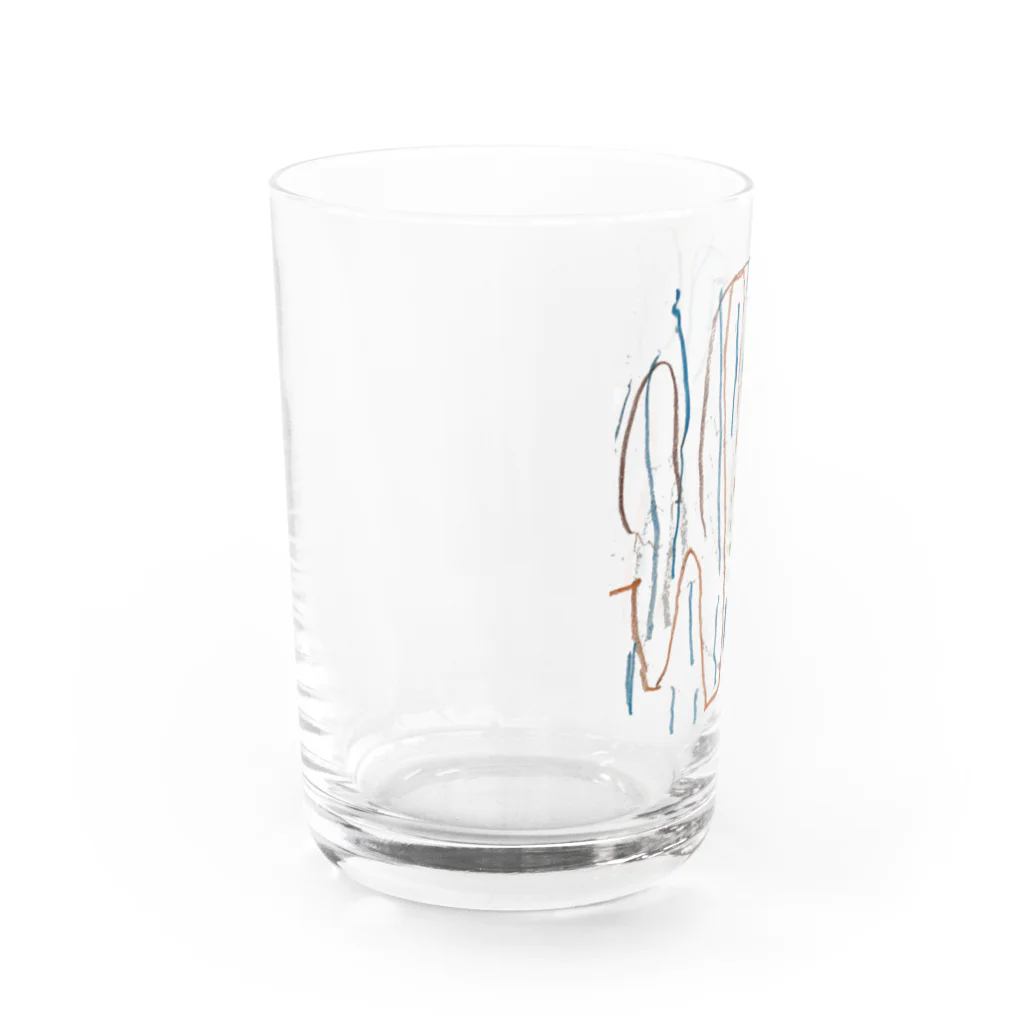 むすこたちのおみせの雨（次男） Water Glass :left