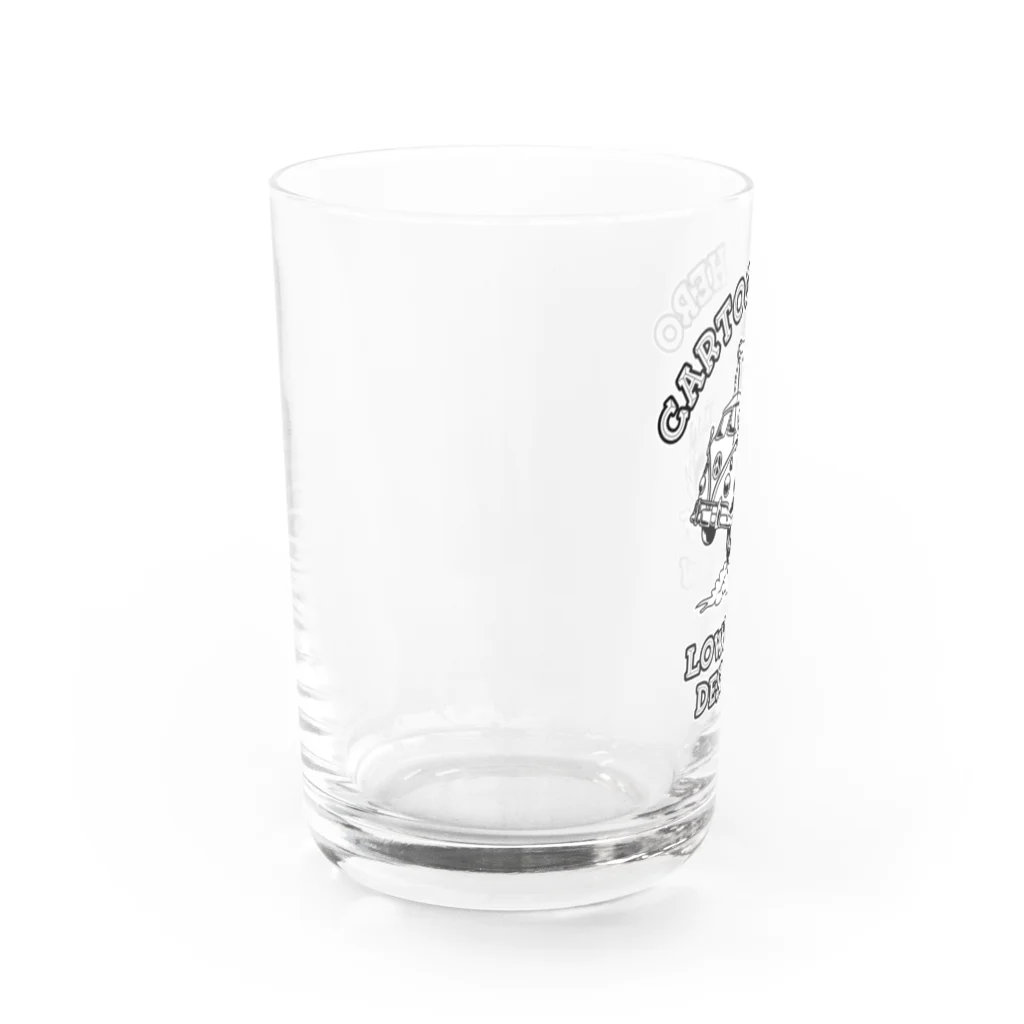 提供 tshopのヒッピーとマイクロバスのローブローアート Water Glass :left