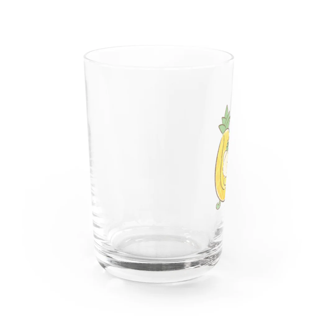 fruitsidestoryのパイナップルチェアでおやすみ Water Glass :left