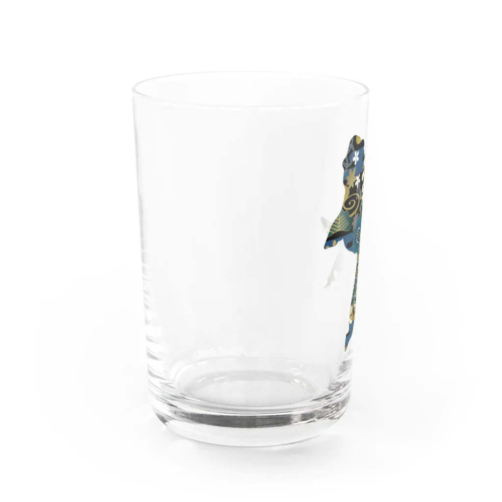 misumisuの和柄・金魚（青） Water Glass :left