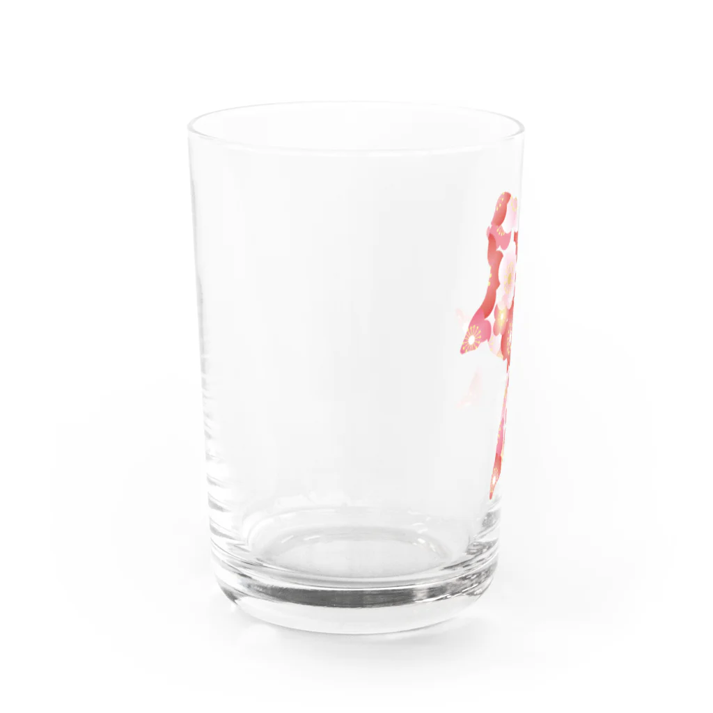 misumisuの和柄・金魚（赤） グラス左面