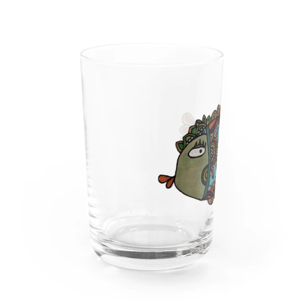 ばっしーの世界の花がらの深海くん Water Glass :left