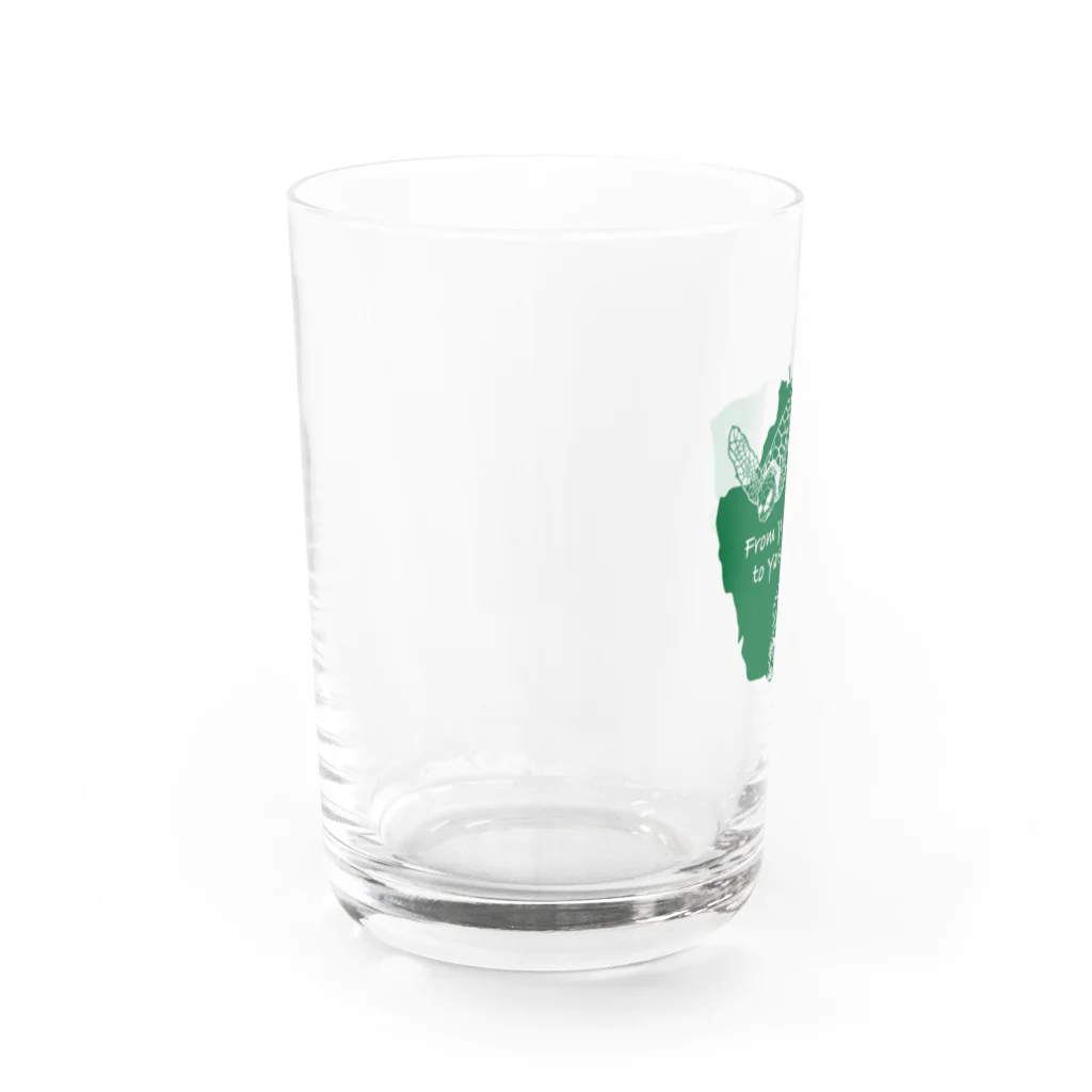 umigamekanのNPO法人 屋久島うみがめ館応援グッズ Water Glass :left