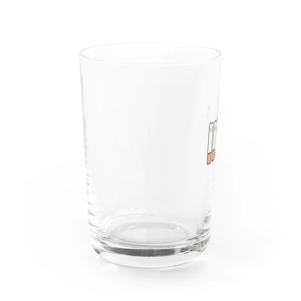 えきまに工業の早起きは3本のヤニ（タバコ） Water Glass :left