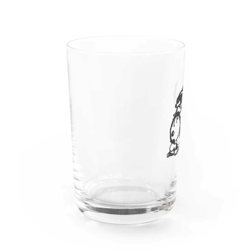 tanukimoguraのイーッて顔してるたぬき Water Glass :left