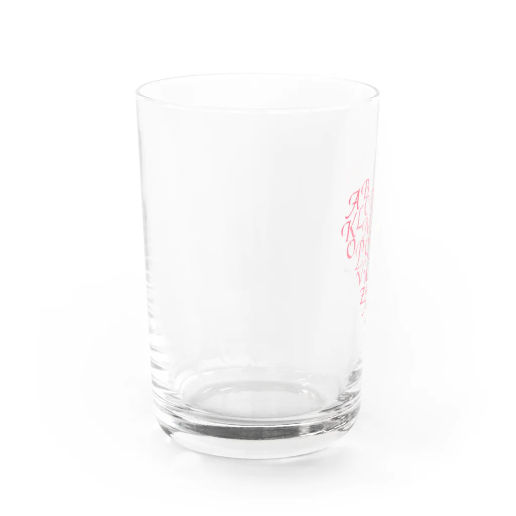 gyonic calligraphyのHeart Of Alphabet Water Glass :left