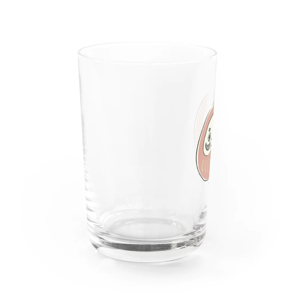 もな / monaのゆるだるま Water Glass :left