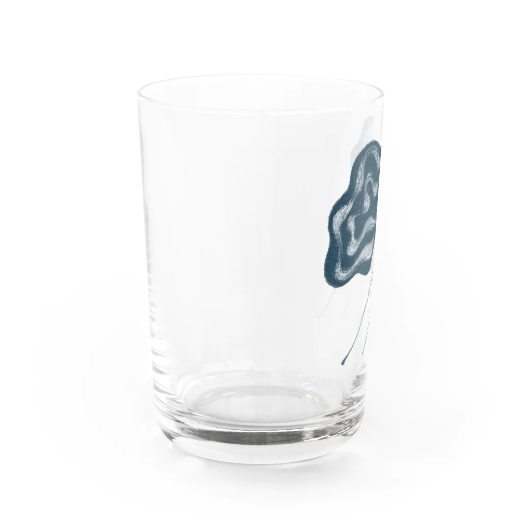 北風のゼリーのモヤるマジック（紺） Water Glass :left