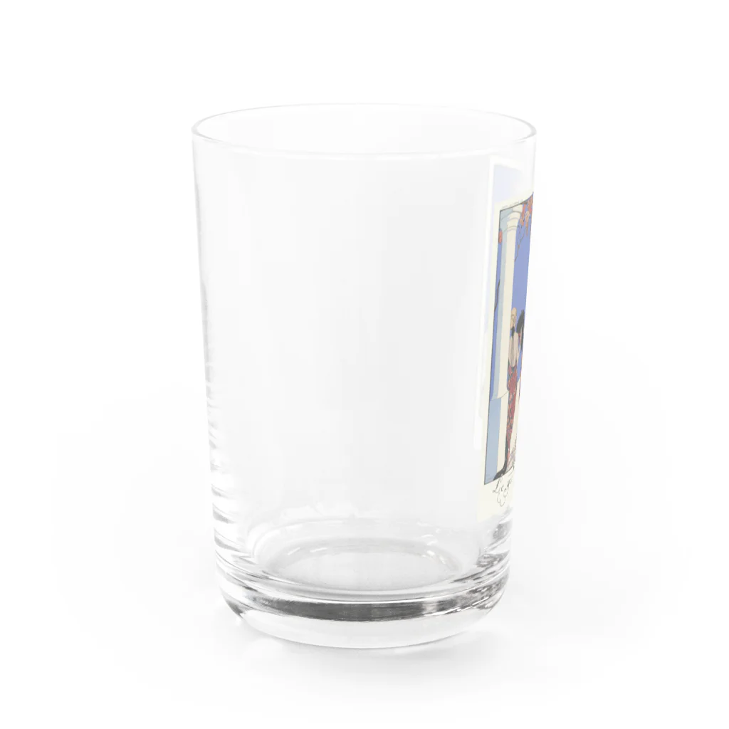 rosalinaのジョルジュ・バルビエ『ファルバラ・エ・ファンフルリュシュ』より《ショールの味わい》 Water Glass :left