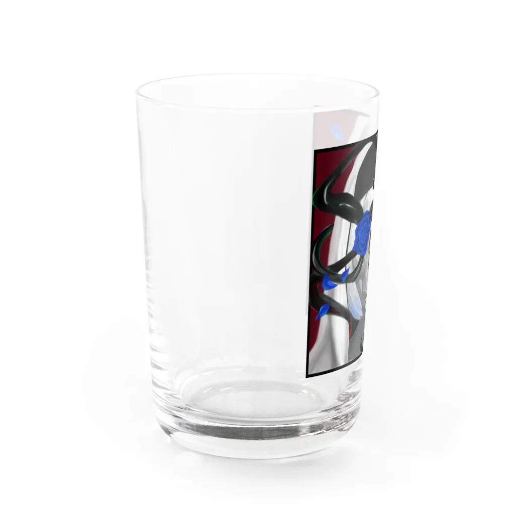 小川馨の青薔薇工房の「葛藤」（イラスト：小川馨） Water Glass :left