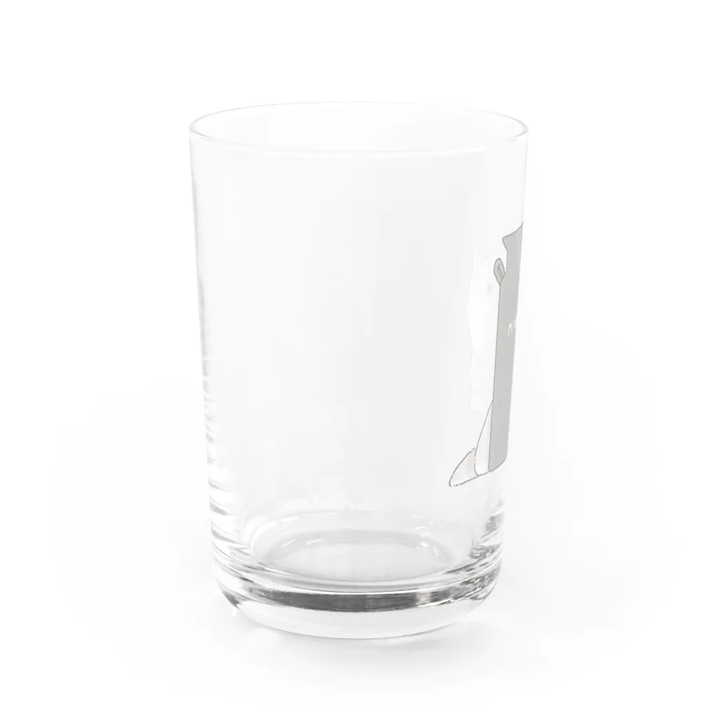 うゆの父ちゃんのひょっこりなもふ猫 Water Glass :left