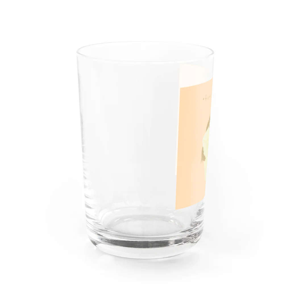 Manuとうみうしくんの【Manu】高野豆腐とリス Water Glass :left