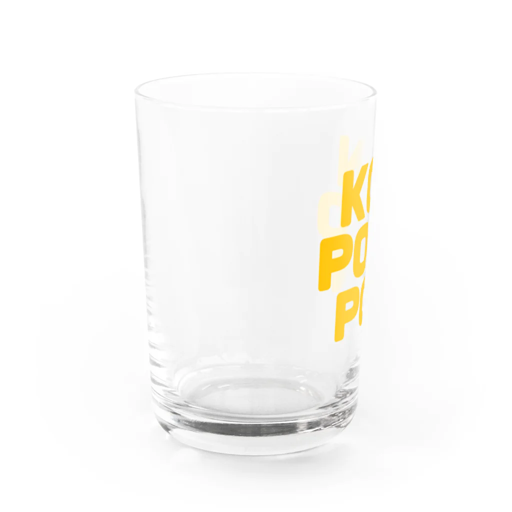 売店「やたぬき」の八狸ちまき 合言葉グッズ 白 Water Glass :left