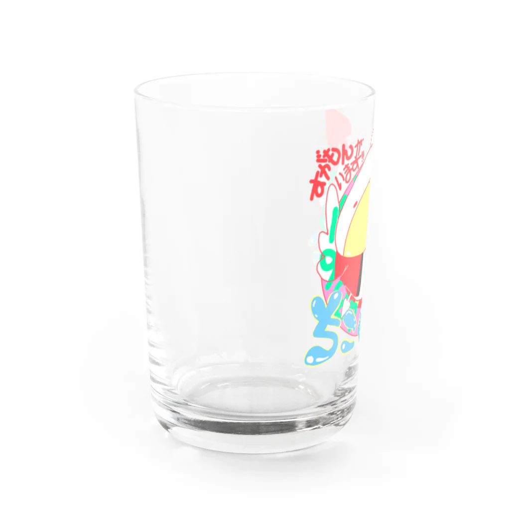 雑貨屋のオソラさんの鴨時計すがもん時間取締役 Water Glass :left