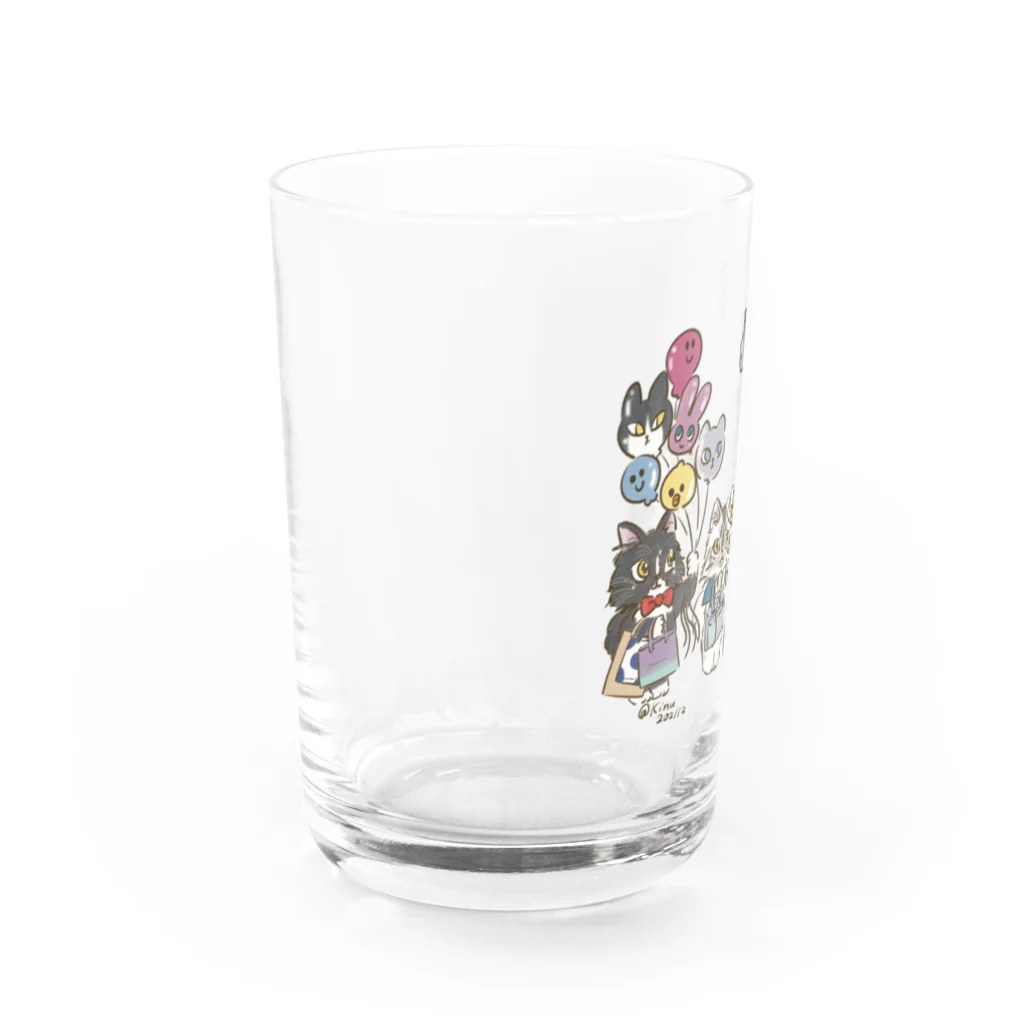 猫のきぬくんのお店のベーカリーこげまる社員旅行にゃ Water Glass :left