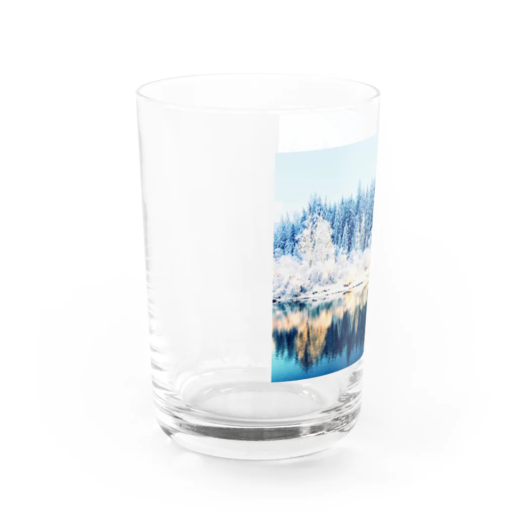 Let's Go for a Walkのwhite forest Water Glass :left