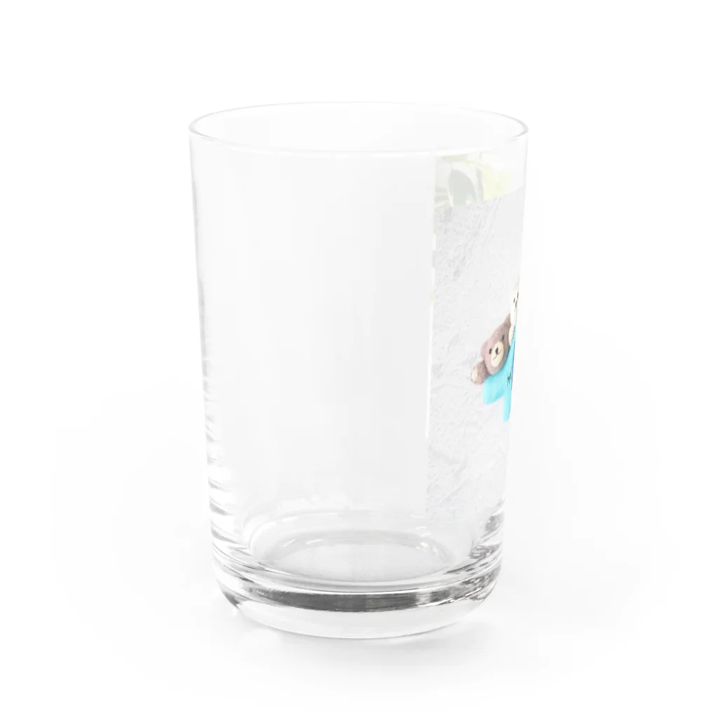 kumamia（くまみあ）のくまの3兄弟（ぞうさん） Water Glass :left