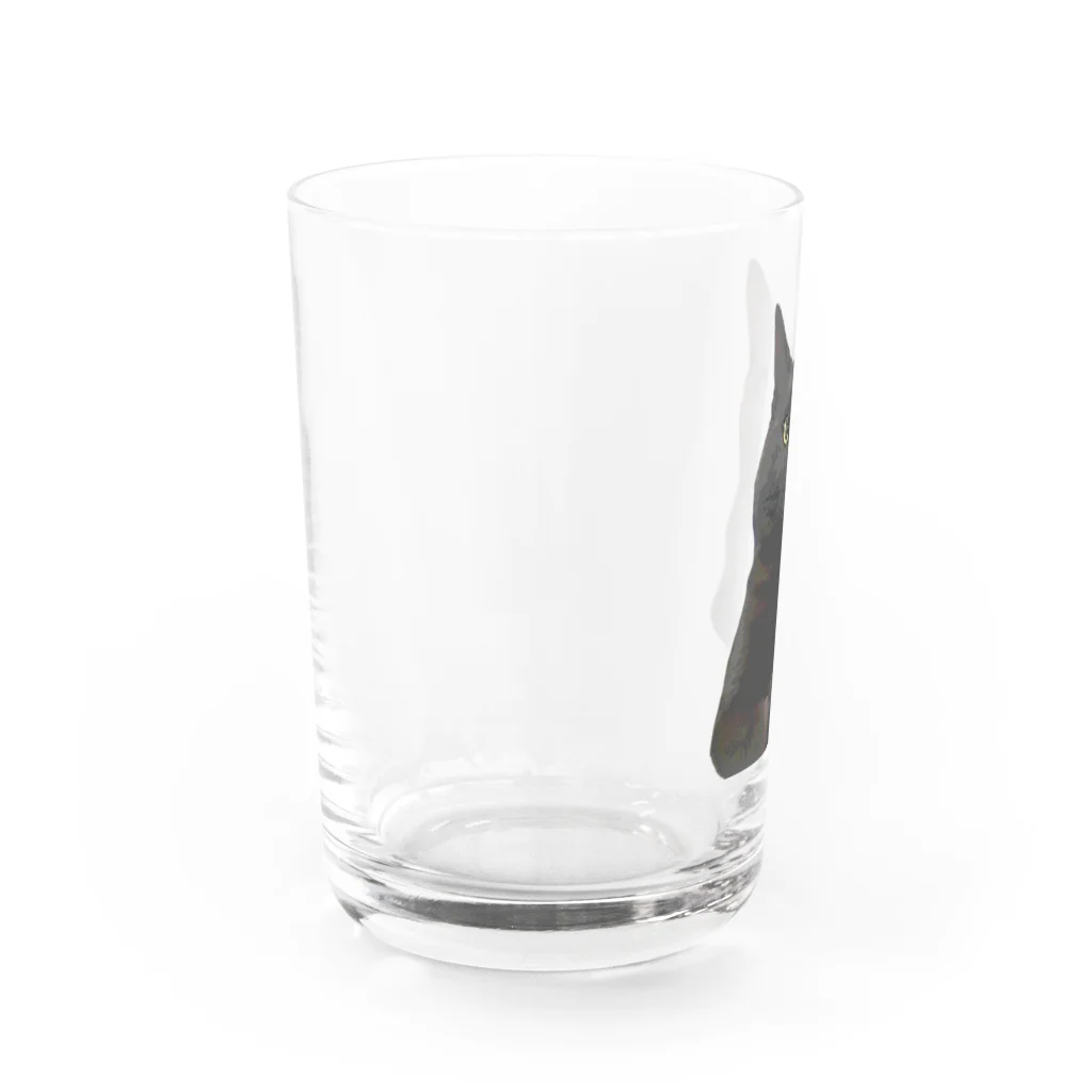 MKPoppp! shopのぼんやり黒猫 Water Glass :left