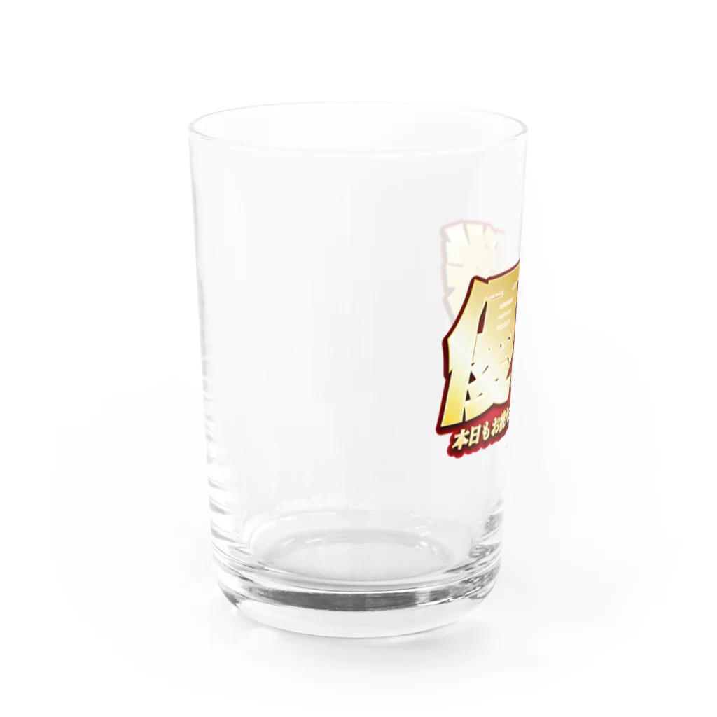 takoyakiGashet Suzuri店の優　勝 Water Glass :left