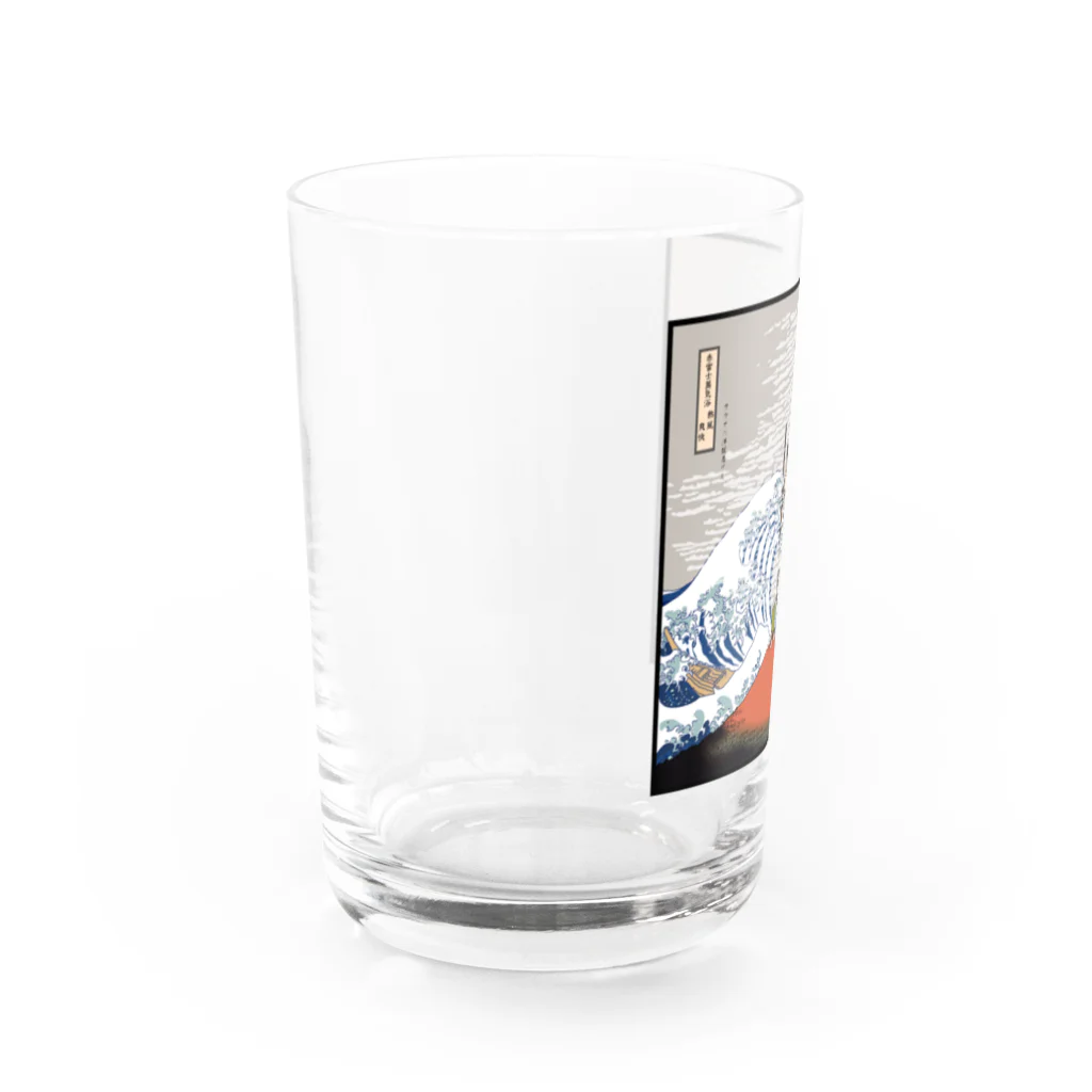 サウナの洋服屋さんの赤富士蒸気浴　熱風爽快 Water Glass :left