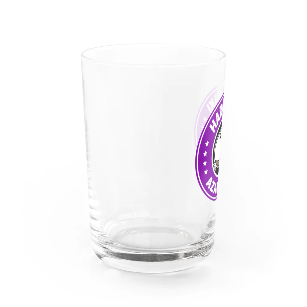 ken_ikedaの腹巻きアザラシ君(紫) Water Glass :left