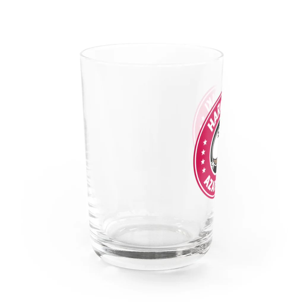 ken_ikedaの腹巻きアザラシ君(赤) Water Glass :left