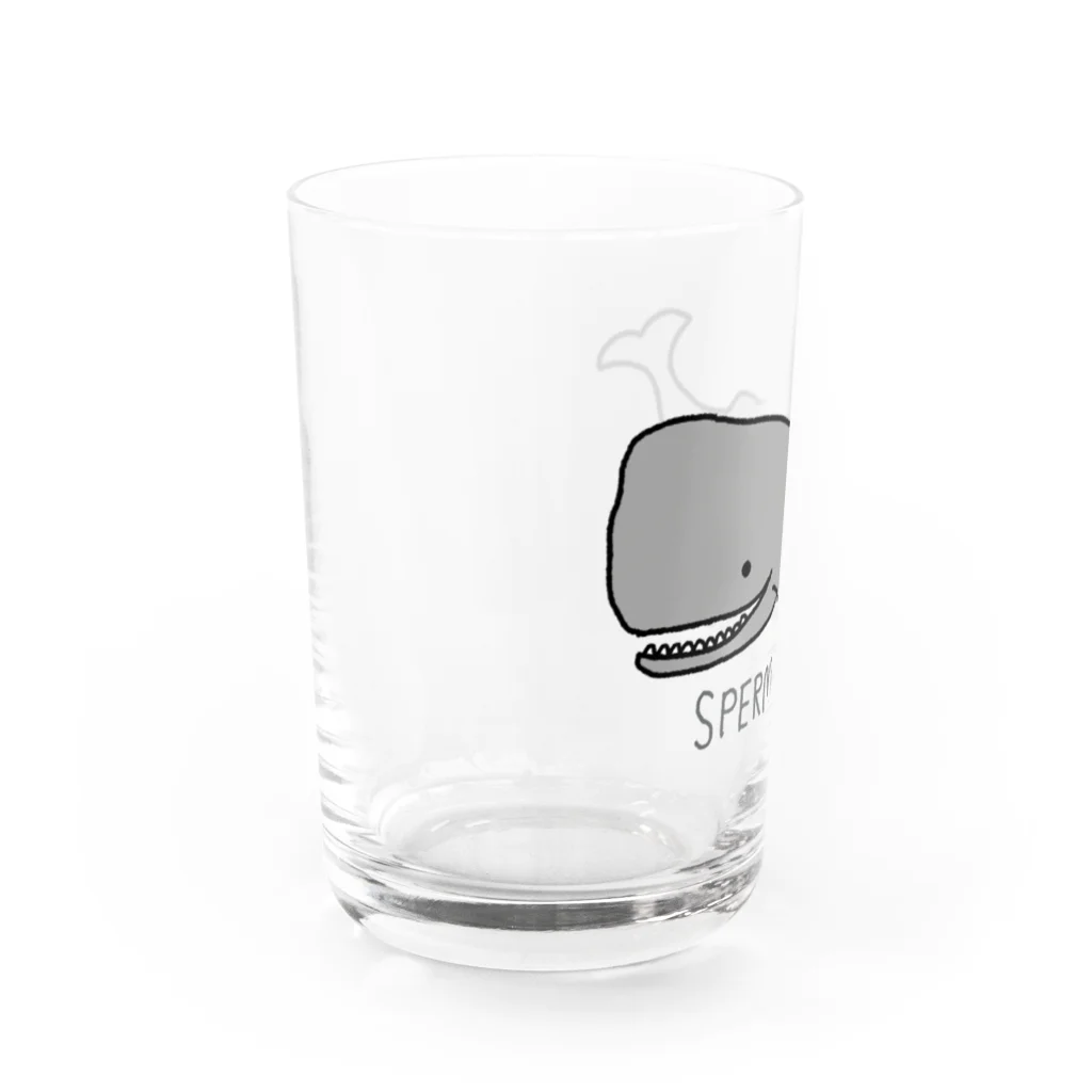 1/2のゆるふわマッコウクジラ Water Glass :left