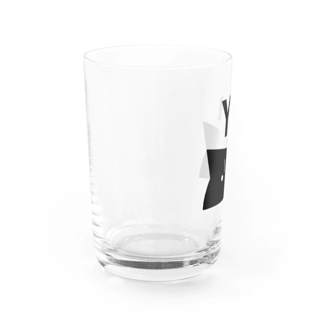 ねこ6kgのいやがるねこの顔 Water Glass :left