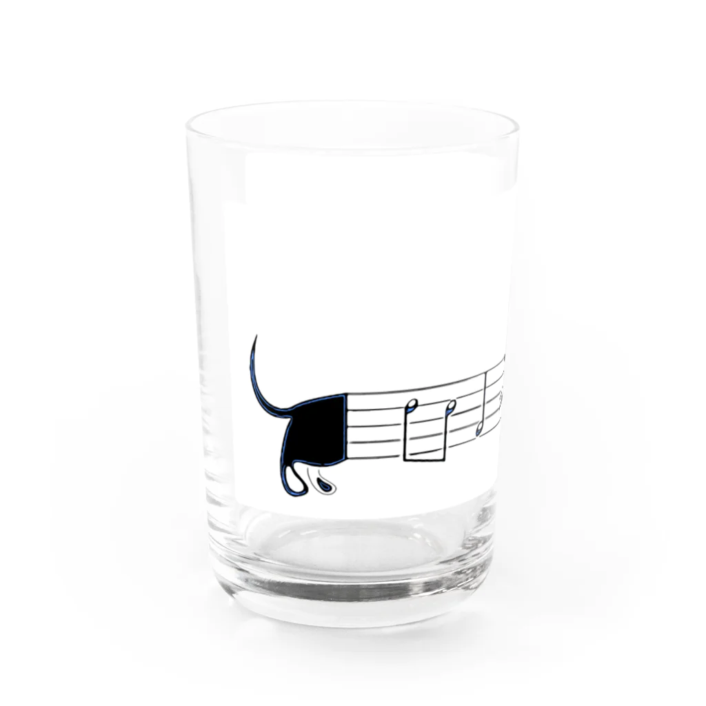 ドッグハウスベティのおんぷ・ダックス Water Glass :left