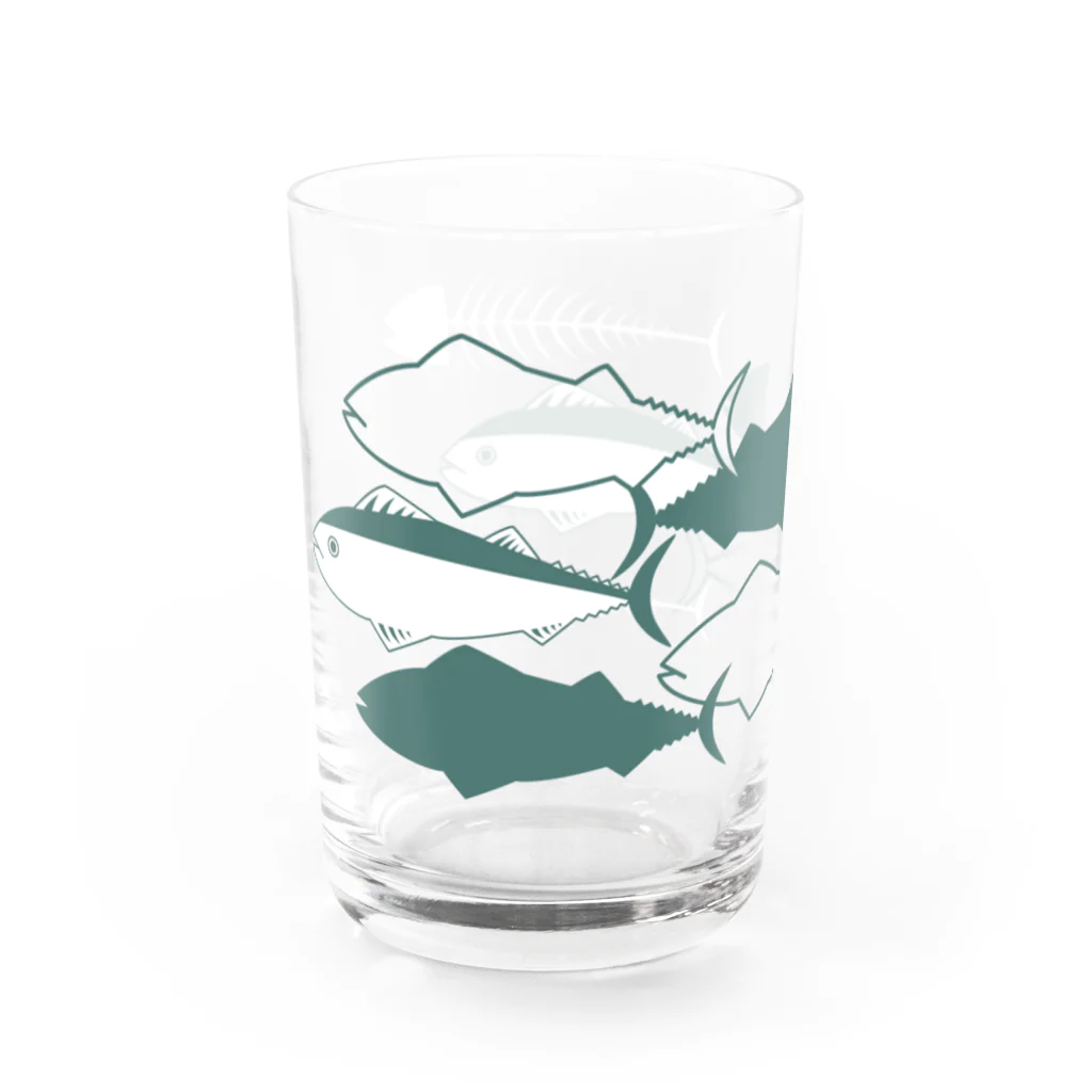 スキマ産業の魚群(透過) Water Glass :left