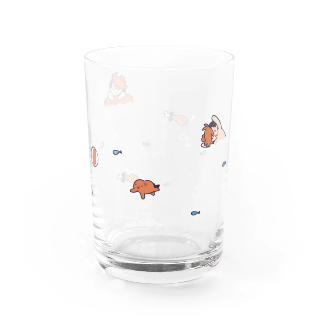 一塊ニクのすいすい一塊 Water Glass :left