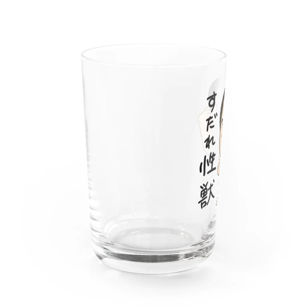 じゅうに（Jyuuni）の0098・すだれ性獣（文字あり）・配信者シリーズ（じゅうにブランド） Water Glass :left