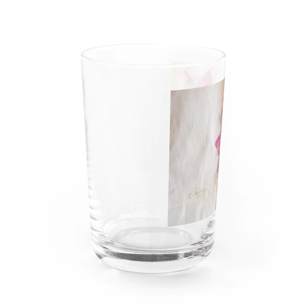 Art Room SunSのブーゲンビリアの絵 Water Glass :left