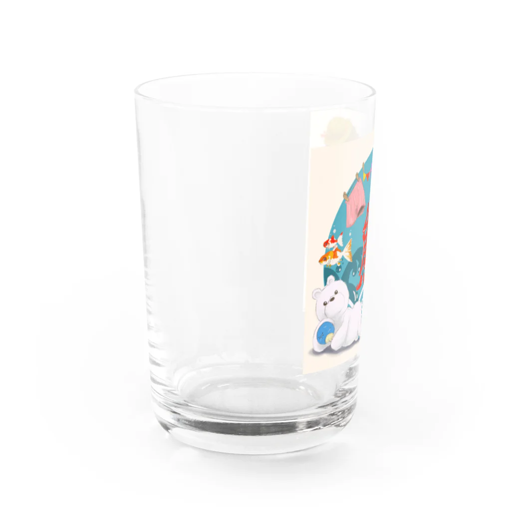 熊活のすゝめの熊活のすゝめ　夏くまver Water Glass :left