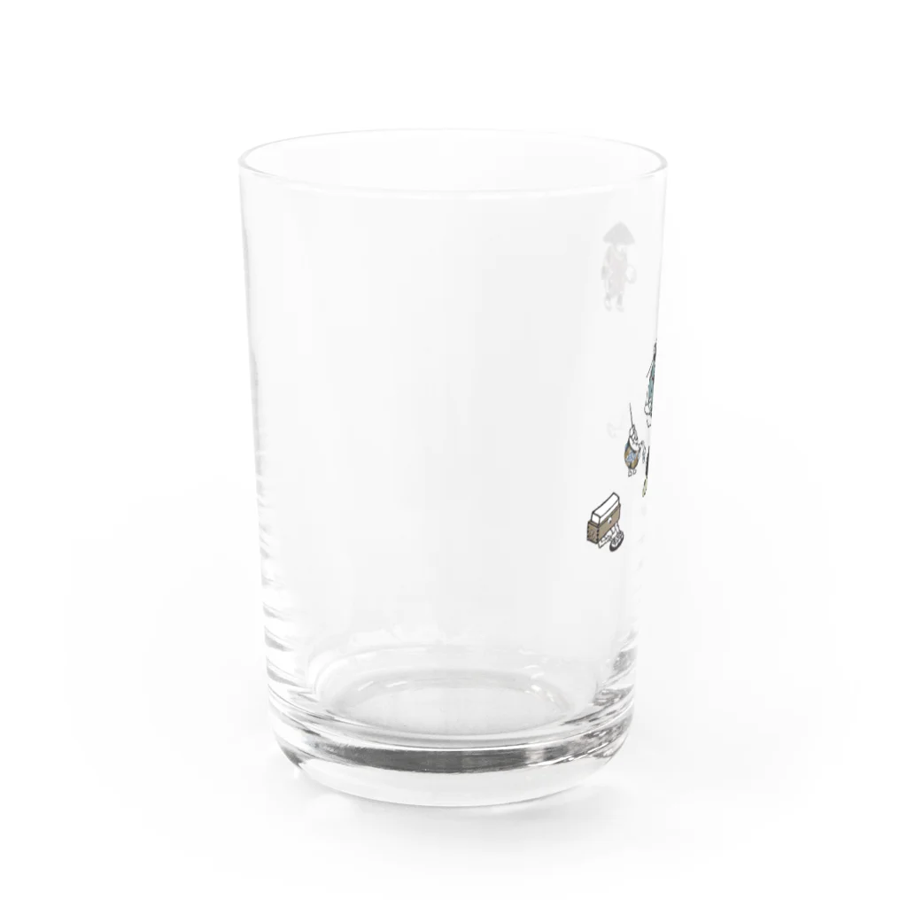 大和屋履物店の妖怪ノ宴｜小倉染色図案工房 Water Glass :left