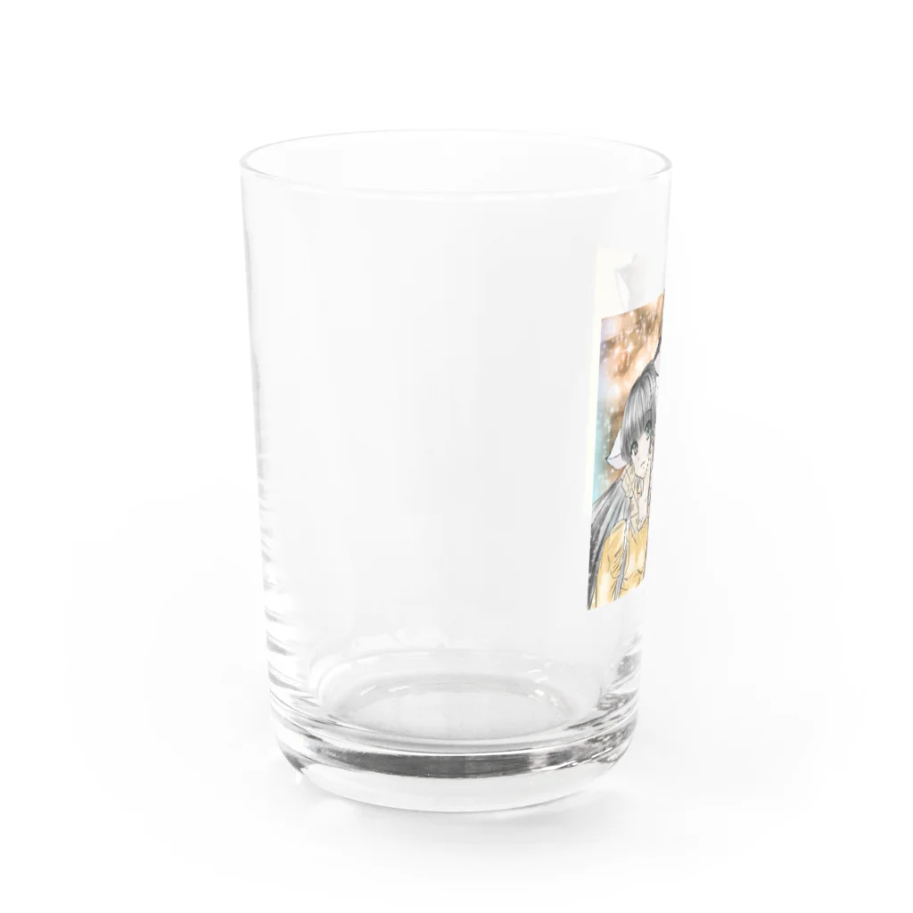 あちちゃんの猫耳のカップル Water Glass :left