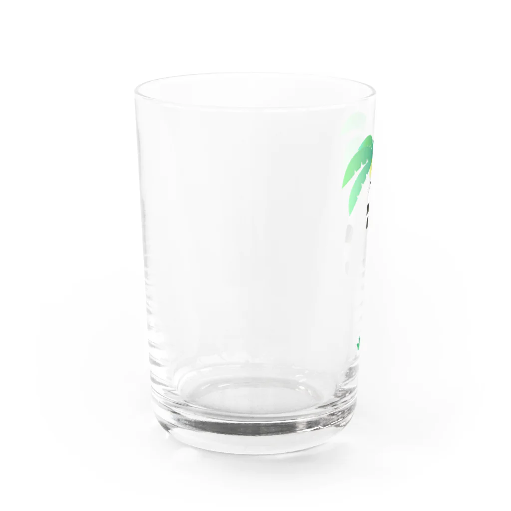 パンダむんのヤシの木に Water Glass :left